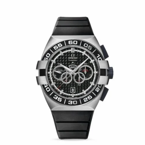 Omega Constellation Co-Axial 44 Chronograph Double Eagle Four Counters Stainless Steel / Black / Rubber 121.32.44.52.01.001 (12132445201001)